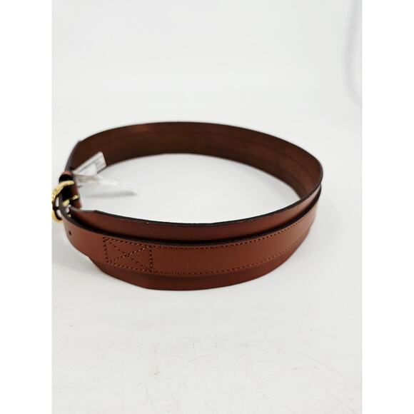 J. Crew Wide Leather Belt with Brass Buckle in
Cognac Brown Leather Size S / M - Picture 2 of 11